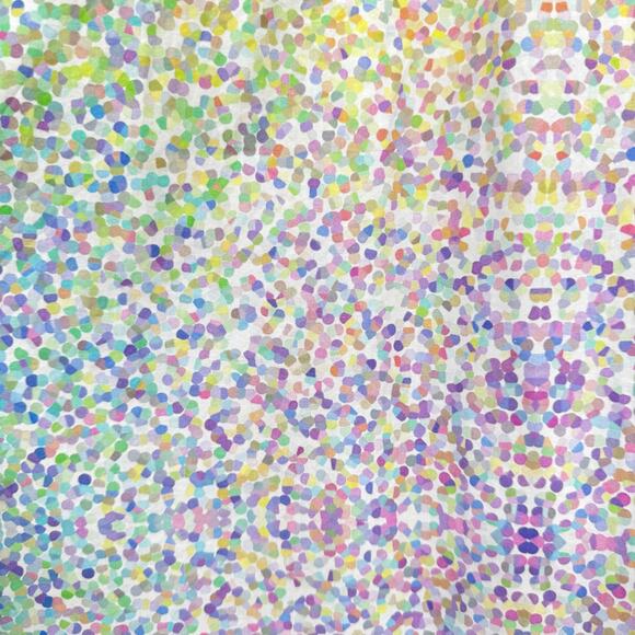 Cynthia Rowley Confetti Dot Print 100% Poplin Cotton Long Sleeve Shift Dress - Picture 14 of 16